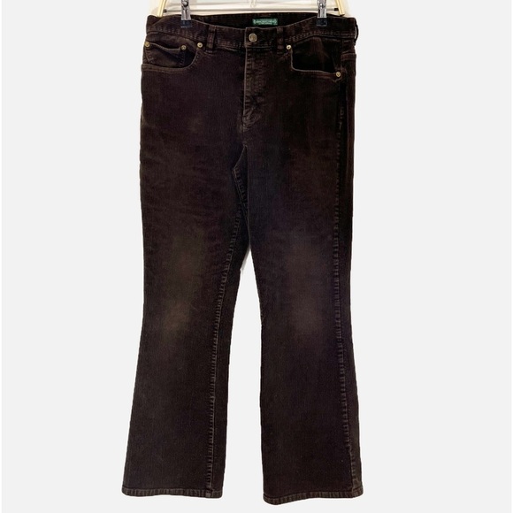 Lauren Jeans Company Classic Bootcut Pants Corduroy Mid Rise Women's Size 12 - Picture 1 of 9